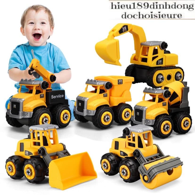 Hộp xe công trình tháo lắp các chi tiết (ảnh thật) (Khách hàng chat chọn mẫu)