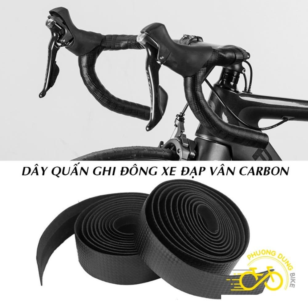 Dây quấn (Băng quấn) ghi đông xe đạp vân Carbon