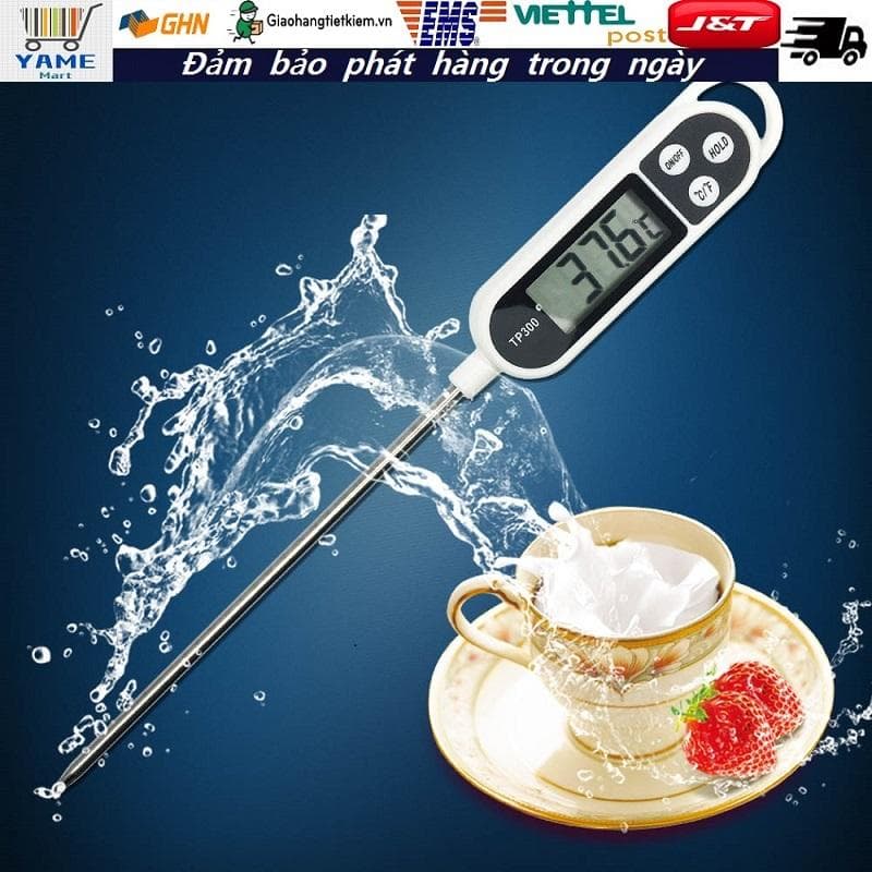 【Có hàng sẵn】FREE PIN Que Nhiệt Kế Điện Tử Đo Nhiệt Độ Nấu Ăn Pha Sữa Thức Ăn Thức Uống Thịt Cá TP300 đồng hồ đo nhiệt điện tử - Nhiệt kế đo nhiệt độ nước sữa thực phẩm đa dụng