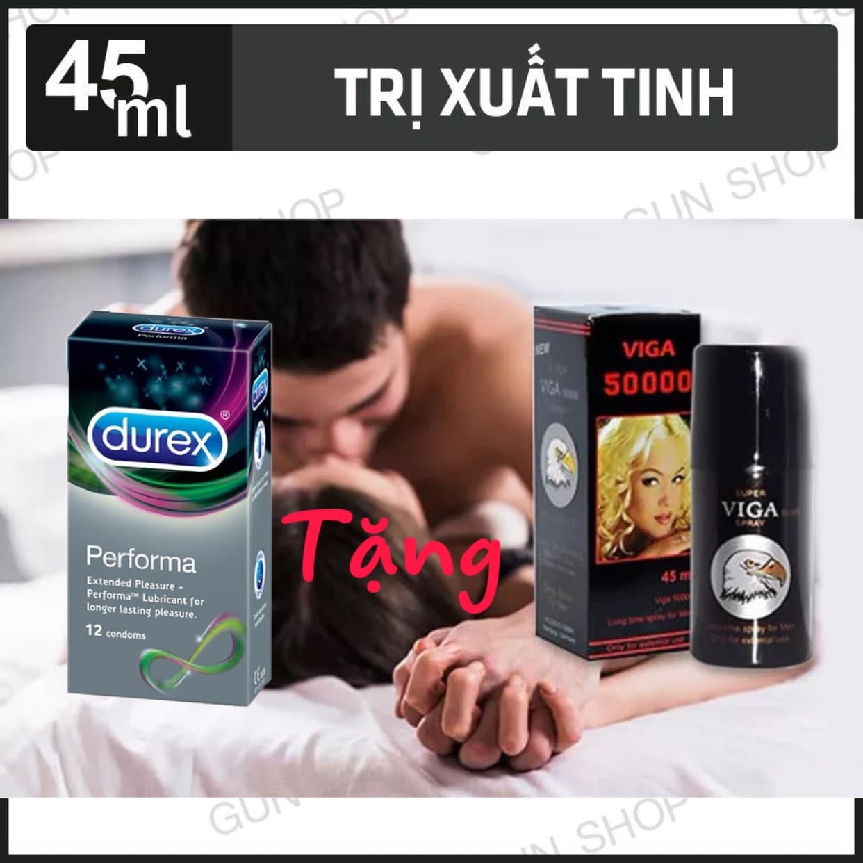 Durex Ferfoma Hộp 12 Tặng Kèm Chai xịt VIGA 50000 cao cấp (45ml) - hàng chính hãng